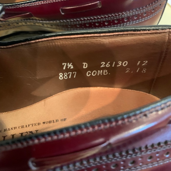 Allen Edmonds Berwick Burgundy Dress Loafers 7 1/2 D main image 9